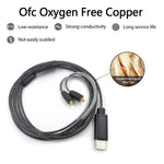 สายแจ็คหูฟัง Type-C เป็น MMCX ยาว 1.2 เมตร สำหรับ Shure SE215 / SE315 / SE425 / SE535 / SE846 พร้อมควบคุมในสาย มาตรฐาน