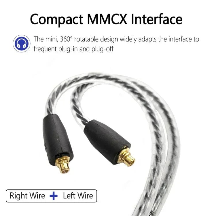 สายแจ็คหูฟัง Type-C เป็น MMCX ยาว 1.2 เมตร สำหรับ Shure SE215 / SE315 / SE425 / SE535 / SE846 พร้อมควบคุมในสาย มาตรฐาน