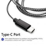 สายแจ็คหูฟัง Type-C เป็น MMCX ยาว 1.2 เมตร สำหรับ Shure SE215 / SE315 / SE425 / SE535 / SE846 พร้อมควบคุมในสาย มาตรฐาน