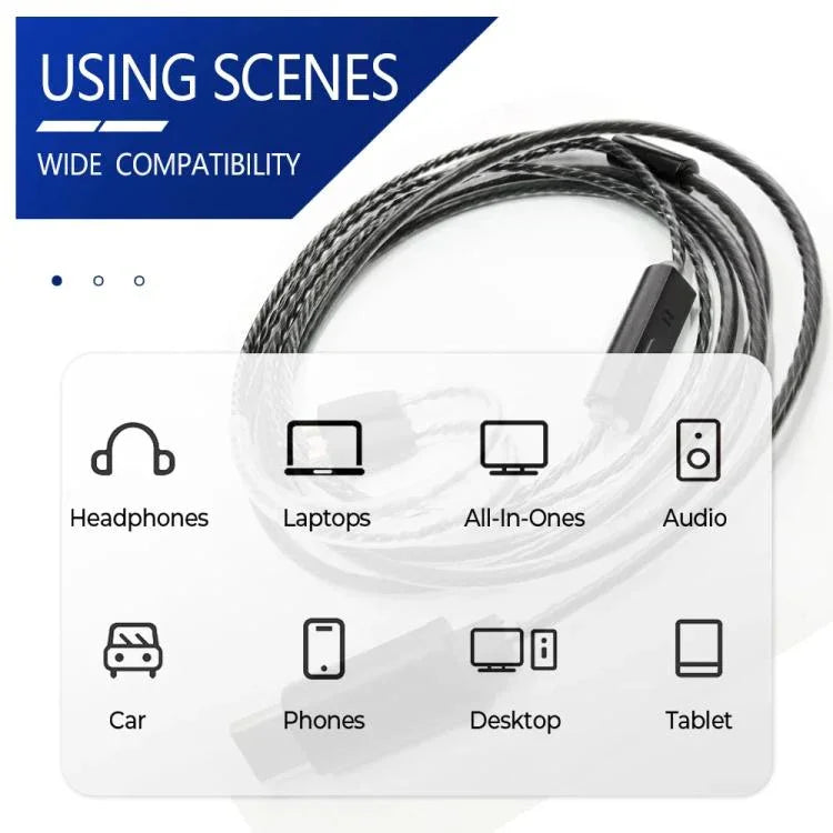 สายแจ็คหูฟัง Type-C เป็น MMCX ยาว 1.2 เมตร สำหรับ Shure SE215 / SE315 / SE425 / SE535 / SE846 พร้อมควบคุมในสาย มาตรฐาน