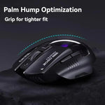 Inphic เมาส์ไร้สายบลูทูธ สำหรับออฟฟิศและเกมมิ่ง พร้อมไฟ LED ชาร์จได้ โหมดคู่สีขาว, โหมดสามสีดำ, โหมดสามสีขาว