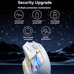 Inphic เมาส์ไร้สายบลูทูธ สำหรับออฟฟิศและเกมมิ่ง พร้อมไฟ LED ชาร์จได้ โหมดคู่สีขาว, โหมดสามสีดำ, โหมดสามสีขาว