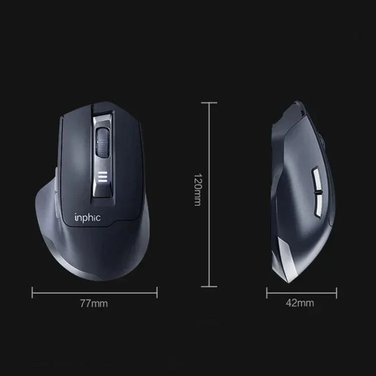 Inphic M9 เมาส์ไร้สาย 2.4G สำหรับธุรกิจ ออฟฟิศ และบ้าน ดีไซน์ตามหลักสรีรศาสตร์ พร้อมฟังก์ชันเงียบ รุ่น M9