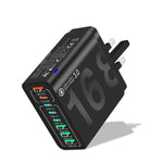 ที่ชาร์จโทรศัพท์ 8 พอร์ต 150W 4USB+4Type-C ชาร์จเร็ว QC3.0, ปลั๊ก EU (สีดำ), ปลั๊ก EU (สีขาว), ปลั๊ก EU (สีเหลือง), ปลั๊ก US (สีดำ), ปลั๊ก US (สีขาว), ปลั๊ก US (สีเหลือง), ปลั๊ก UK (สีดำ), ปลั๊ก UK (สีขาว), ปลั๊ก UK (สีเหลือง)