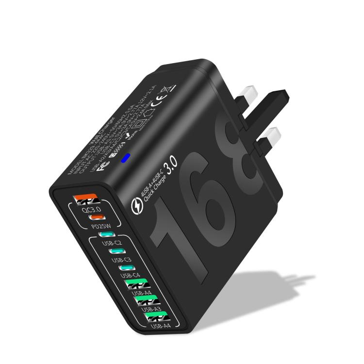 ที่ชาร์จโทรศัพท์ 8 พอร์ต 150W 4USB+4Type-C ชาร์จเร็ว QC3.0, ปลั๊ก EU (สีดำ), ปลั๊ก EU (สีขาว), ปลั๊ก EU (สีเหลือง), ปลั๊ก US (สีดำ), ปลั๊ก US (สีขาว), ปลั๊ก US (สีเหลือง), ปลั๊ก UK (สีดำ), ปลั๊ก UK (สีขาว), ปลั๊ก UK (สีเหลือง)