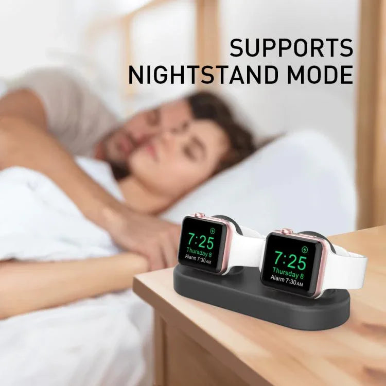ฐานเก็บของ 2-in-1 พร้อมแท่นชาร์จซิลิโคนสำหรับ Apple Watch / หูฟัง AhaStyle DD97 สำหรับตั้งโต๊ะ