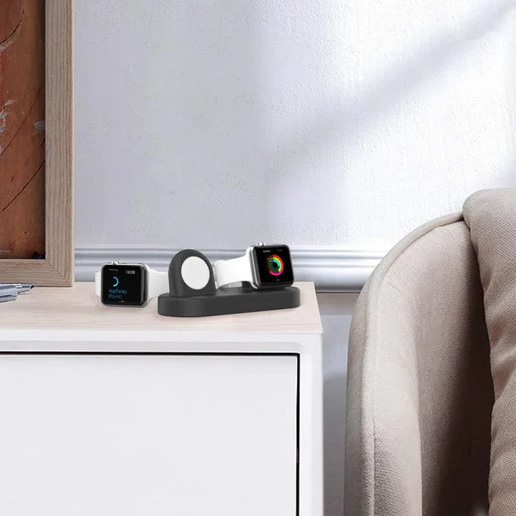 ฐานเก็บของ 2-in-1 พร้อมแท่นชาร์จซิลิโคนสำหรับ Apple Watch / หูฟัง AhaStyle DD97 สำหรับตั้งโต๊ะ
