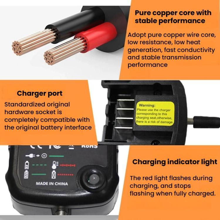 ที่ชาร์จแบตเตอรี่ลิเธียม Black&Decker 12-18V LCS1620, ปลั๊ก US, ปลั๊ก EU, ปลั๊ก UK