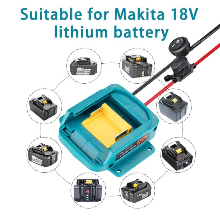 ที่ชาร์จแบตเตอรี่ลิเธียม Makita 18V 18650 เครื่องมือแปลงแบตเตอรี่ ไม่มีสวิตช์ป้องกัน พร้อมสวิตช์ป้องกัน
