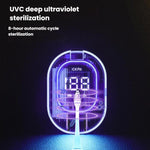 เครื่องฆ่าเชื้อแปรงสีฟัน UV ชาร์จไฟได้ CKPA พร้อมที่วางและจอแสดงผลอัจฉริยะ ติดตั้งแบบไม่ต้องเจาะสำหรับแปรงสีฟันไฟฟ้า
