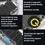 Car Solar-Powered Anti-Collision Warning Light Motorcycle Wireless LED Rear Tail Light, 2pcs