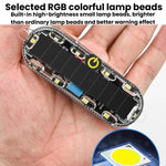 Car Solar-Powered Anti-Collision Warning Light Motorcycle Wireless LED Rear Tail Light, 2pcs