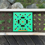 Seeding Stencil Spacing Tool Vegetable Planting Board, Round Orange, Square Green