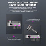 ที่วางไดร์เป่าผม Dyson ติดผนัง พร้อมที่เป่ามือ แสดงอุณหภูมิ เซลเซียส ปลั๊ก EU ฟาเรนไฮต์ ปลั๊ก US เซลเซียส ปลั๊ก US