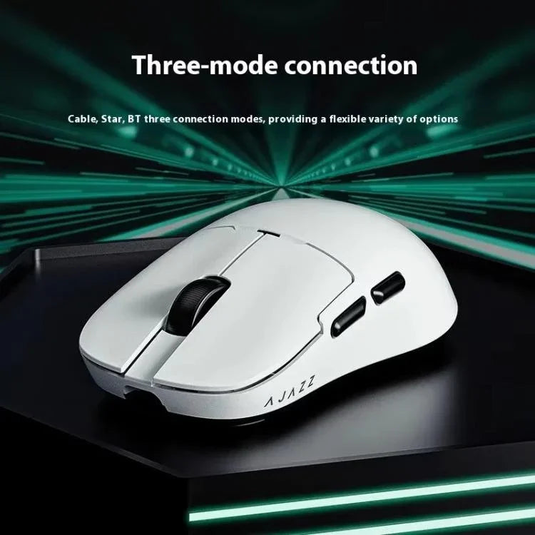 Ajazz NearLink / แบบมีสาย / บลูทูธ เมาส์โหมดสามแบบ รุ่น AJ159 NL 400mAh PAW3311 สีขาว, รุ่น AJ159 NL 800mAh PAW3311 สีดำ, รุ่น AJ159 NL 800mAh PAW3311 สีขาว, รุ่น AJ159 NL P 800mAh PAW3395 สีดำ, รุ่น AJ159 NL P 800mAh PAW3395 สีขาว