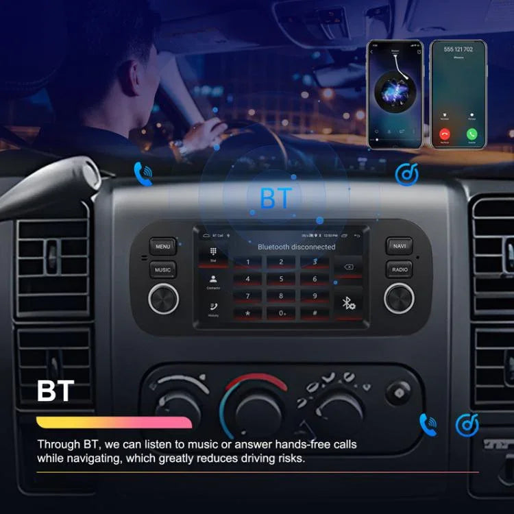 เครื่องเล่นรถยนต์ Android ขนาด 5 นิ้ว แนวนอน หน่วยควบคุมกลางแบบ All-In-One, รุ่นมาตรฐาน, รุ่นมาตรฐาน+กล้อง 12 ดวง+ไมโครโฟน