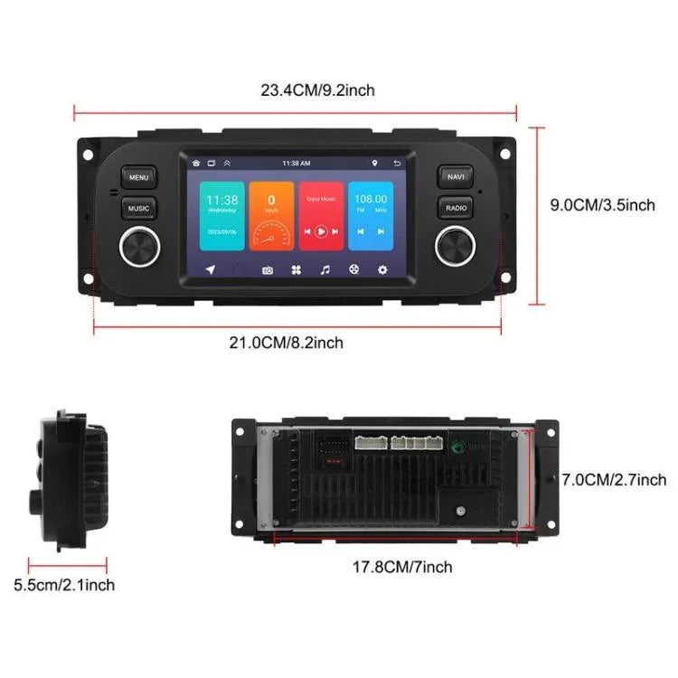 เครื่องเล่นรถยนต์ Android ขนาด 5 นิ้ว แนวนอน หน่วยควบคุมกลางแบบ All-In-One, รุ่นมาตรฐาน, รุ่นมาตรฐาน+กล้อง 12 ดวง+ไมโครโฟน