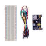 MB-102 แผงทดลองวงจร 830 รู พร้อมโมดูลจ่ายไฟและสาย Breadboard 65 เส้น