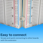 MB-102 แผงทดลองวงจร 830 รู พร้อมโมดูลจ่ายไฟและสาย Breadboard 65 เส้น