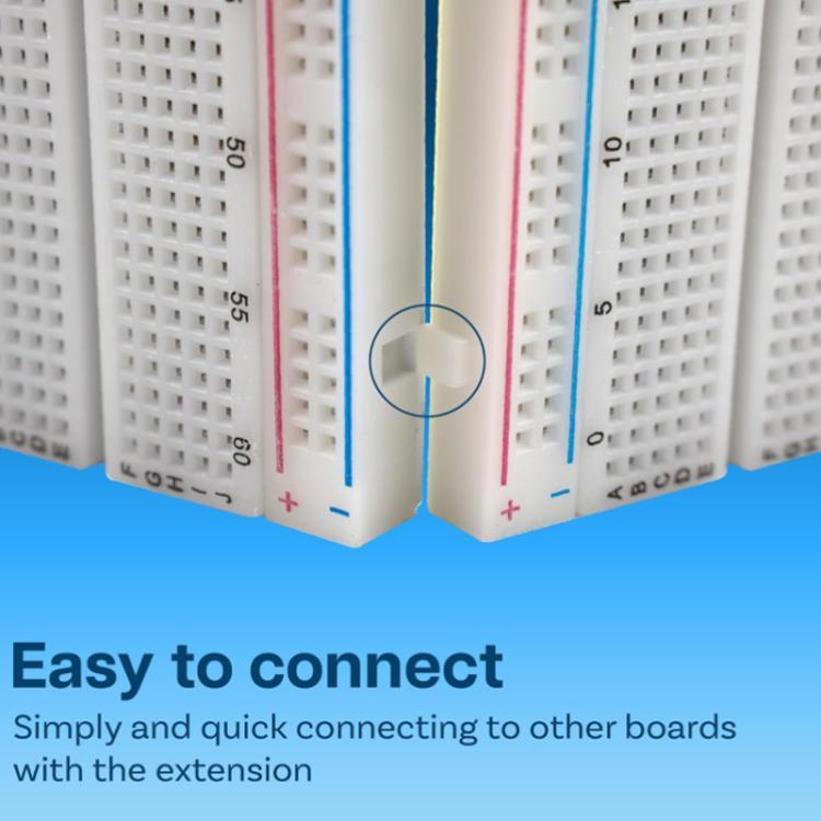 MB-102 แผงทดลองวงจร 830 รู พร้อมโมดูลจ่ายไฟและสาย Breadboard 65 เส้น