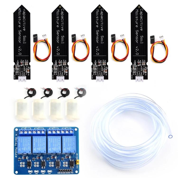 DIY 4-Way Relay Automatic Garden Watering Kit, 4-Way