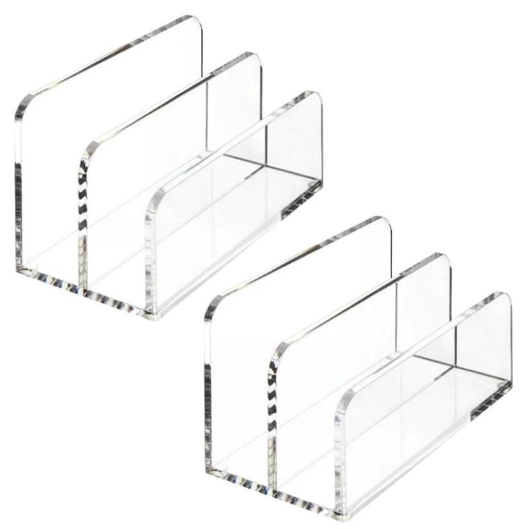 Acrylic Desk Organizer Box File Rack, Single, Double