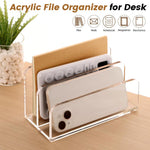 Acrylic Desk Organizer Box File Rack, Single, Double