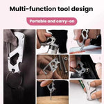 ไขควงเปิดขวดอเนกประสงค์กลางแจ้ง 7 ใน 1 อุปกรณ์พกพา ห่วงเข็มขัดปีนเขารูปกลม