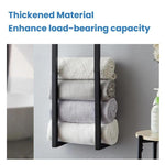 Wall-Mounted Bathroom Towel Rack Removable Space-Saving Guest Towels Shelf