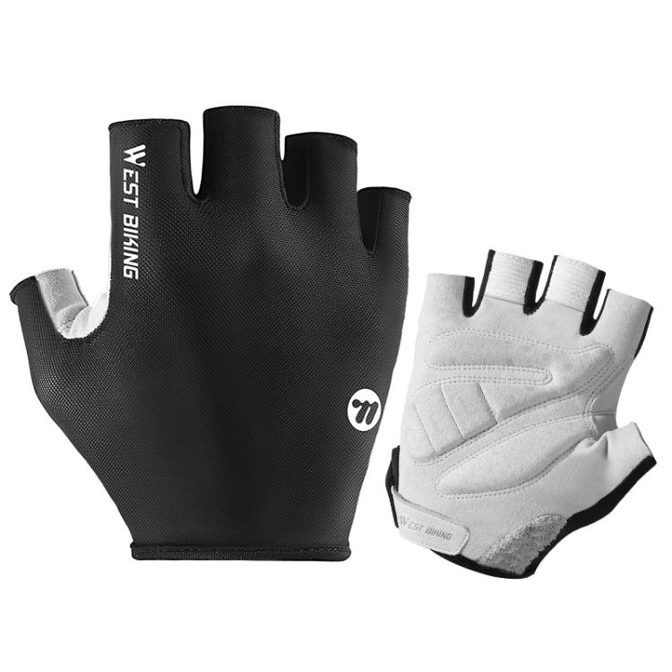 WEST BIKING Breathable Shock-absorbing Non-slip Half-finger Cycling Gloves, M, L, XL, XXL