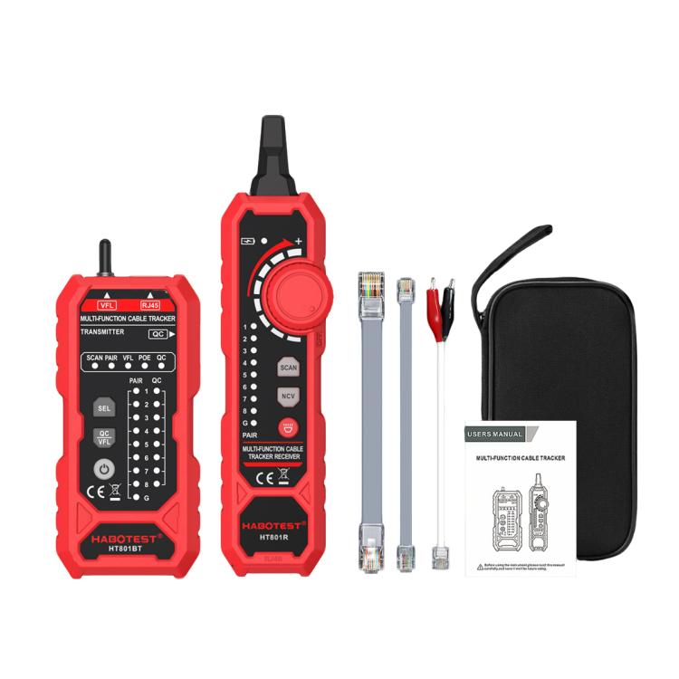 เครื่องค้นหาและทดสอบสายเครือข่ายมัลติฟังก์ชัน HABOTEST, รุ่น HT801B