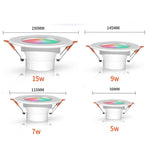 ไฟดาวน์ไลท์ LED ฝังฝ้ารองรับ Tuya Zigbee RGB+CW+WW ปรับความสว่างได้, 7W 3.5 นิ้ว, 10W 4 นิ้ว, 15W นิ้ว