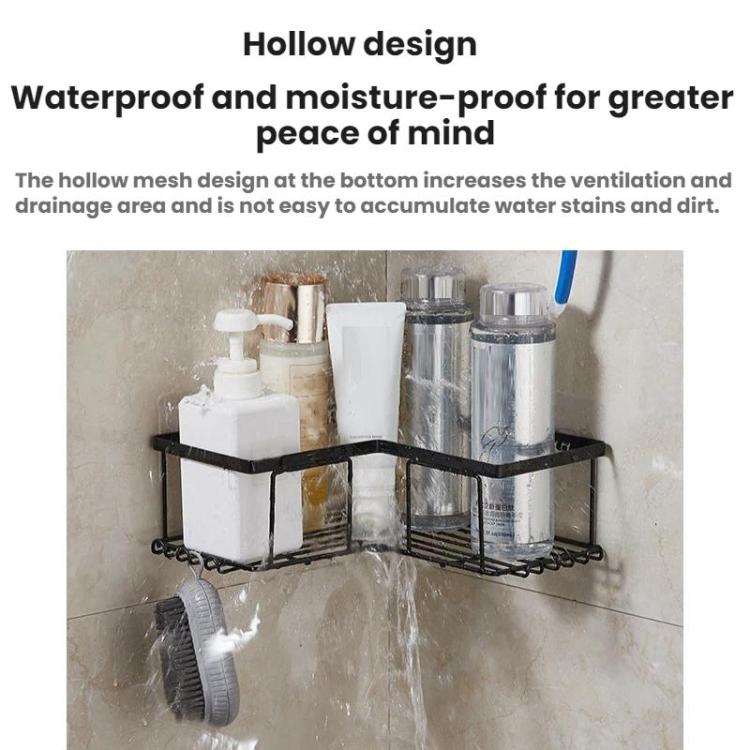 Punch-Free Bathroom Wall-Mounted Shower Gel Storage Rack