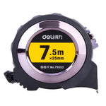 Self-Locking Steel Tape Measure TPR Covered Measuring Ruler, Deli 79550 3m x 16mm, Deli 79551 5m x 19mm, Deli 79552 7.5m x 25mm, Deli 79553 10m x 25mm