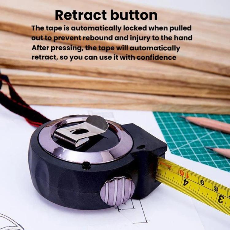 Self-Locking Steel Tape Measure TPR Covered Measuring Ruler, Deli 79550 3m x 16mm, Deli 79551 5m x 19mm, Deli 79552 7.5m x 25mm, Deli 79553 10m x 25mm