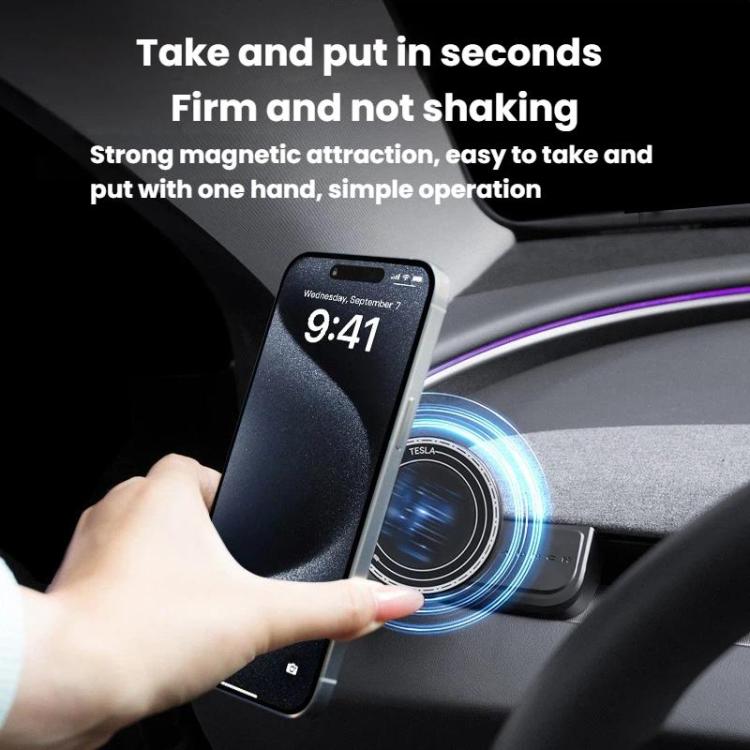For Tesla 2025+ MODEL Y JUNIPER 2024+ Model 3 Highland Phone Holder Dashboard Phone Holder Base, Stand+Base Black, Base Black, Stand+Base Grey, Base Grey