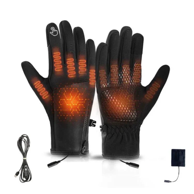 Electric Heated Gloves For Men & Women 3 Heat Settings, Cold/Windproof Winter Thermal Gloves For Outdoor Riding, Skiing, Hiking, Free Size