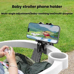 Phone Holder With Secure Clamp For Baby Strollers / Infant Pushchairs, Phone Holder