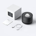 เครื่องเพิ่มความชื้นบนโต๊ะ USB พร้อมโปรเจคเตอร์ดาวและไฟบรรยากาศน้ำกระเพื่อมสีสันสดใส