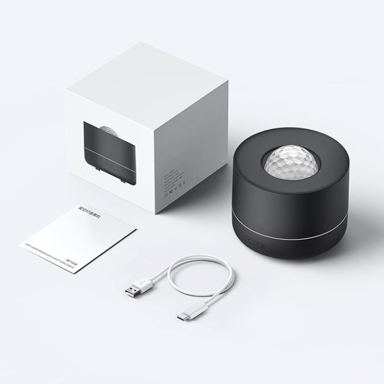 เครื่องเพิ่มความชื้นบนโต๊ะ USB พร้อมโปรเจคเตอร์ดาวและไฟบรรยากาศน้ำกระเพื่อมสีสันสดใส