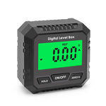 เครื่องวัดมุมดิจิทัลพร้อมฐานแม่เหล็กและจอ LCD เครื่องวัดมุมมินิโปรแทรกเตอร์ระดับลาดเอียง VA107