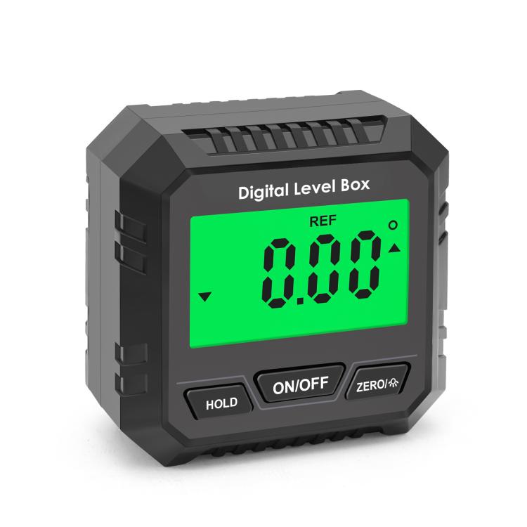 เครื่องวัดมุมดิจิทัลพร้อมฐานแม่เหล็กและจอ LCD เครื่องวัดมุมมินิโปรแทรกเตอร์ระดับลาดเอียง VA107