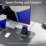 ANKER B2599 15W 3 In 1 Desktop Magnetic Wireless Charger Docking Station For iPhone / iWatch / AirPods, US Plug, B2599