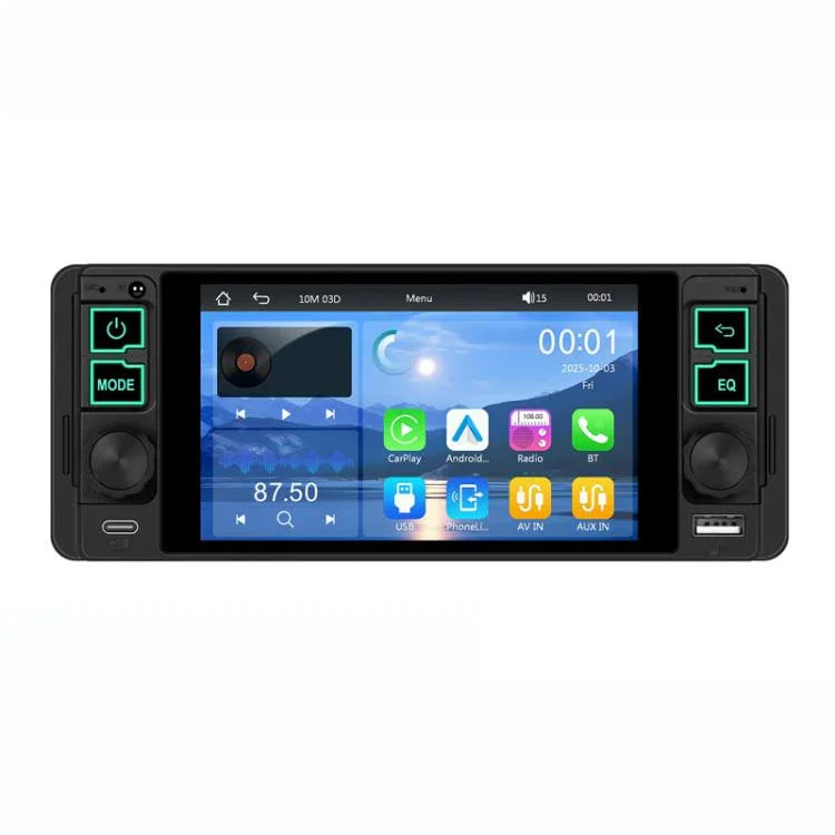 เครื่องเล่น MP5 หน้าจอแนวนอน 5.1 นิ้ว ที่นั่งเดียว พร้อมฟังก์ชัน CarPlay ไร้สาย เครื่องรวมในตัว รุ่นมาตรฐาน, รุ่นมาตรฐาน+กล้อง 12 ดวง