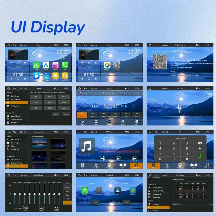 เครื่องเล่น MP5 หน้าจอแนวนอน 5.1 นิ้ว ที่นั่งเดียว พร้อมฟังก์ชัน CarPlay ไร้สาย เครื่องรวมในตัว รุ่นมาตรฐาน, รุ่นมาตรฐาน+กล้อง 12 ดวง