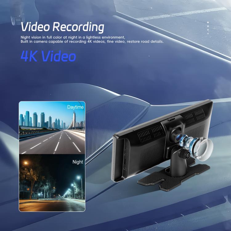 กล้องบันทึกภาพรถยนต์ 4K HD เครื่องนำทางรถยนต์ CarPlay หน้าจอกลางรถยนต์ A4473