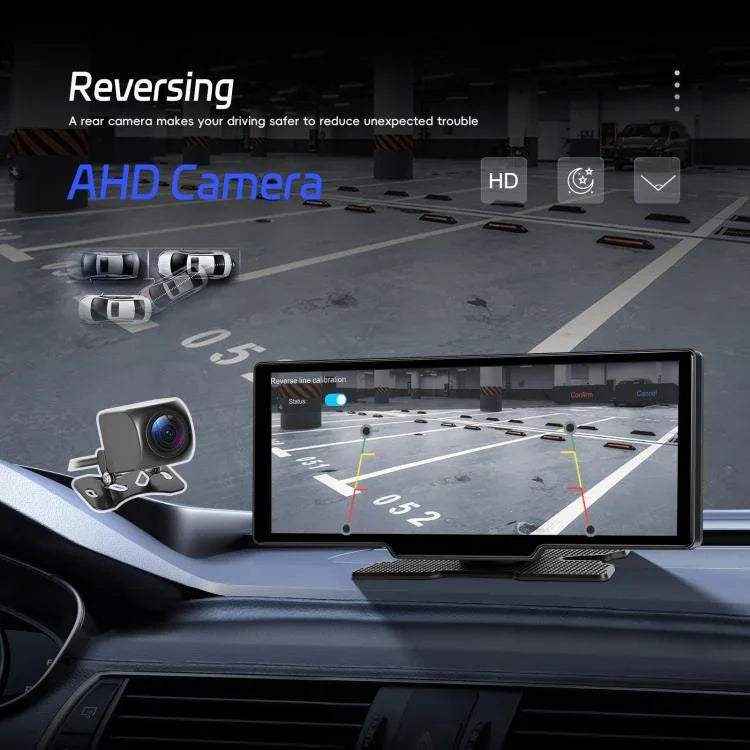กล้องบันทึกภาพรถยนต์ 4K HD เครื่องนำทางรถยนต์ CarPlay หน้าจอกลางรถยนต์ A4473