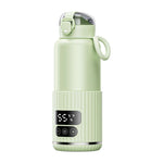 เครื่องอุ่นขวดนมเด็กแบบพกพา แบตเตอรี่ 15000mAh ถ้วยอุ่นอัจฉริยะไร้สาย ปรับอุณหภูมิได้และอุ่นคงที่ 48 ชั่วโมง กันน้ำ IPX6 สีขาวแก้ว สีเขียวแก้ว สีขาวสแตนเลส สีเขียวสแตนเลส