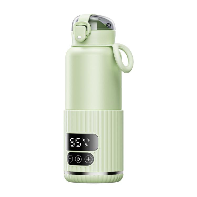 เครื่องอุ่นขวดนมเด็กแบบพกพา แบตเตอรี่ 15000mAh ถ้วยอุ่นอัจฉริยะไร้สาย ปรับอุณหภูมิได้และอุ่นคงที่ 48 ชั่วโมง กันน้ำ IPX6 สีขาวแก้ว สีเขียวแก้ว สีขาวสแตนเลส สีเขียวสแตนเลส