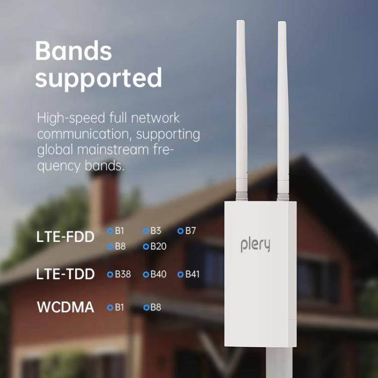 COMFAST Plery R702 เราเตอร์ไร้สาย 4G LTE สำหรับใช้งานกลางแจ้ง กันน้ำ IP66 รองรับซิมการ์ดทั่วไป ปลั๊ก EU, ปลั๊ก US, ปลั๊ก UK, ปลั๊ก AU